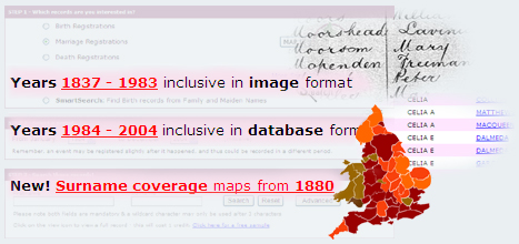 Birth, Marriage and Death Records available at BMDindex.co.uk